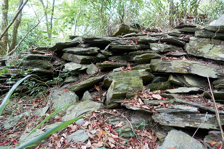 Closeup of stacked rocks