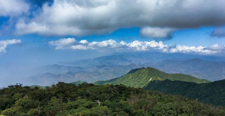 Panoroamic view of Taiwan mountains from Lilongshan 里壠山 Peak