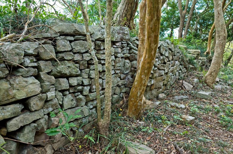 Wall of rocks