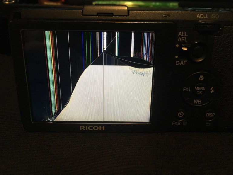 Broken camera LCD screen