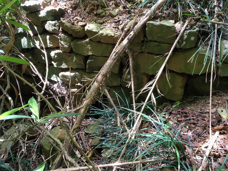Stacked rocks - possible foundation