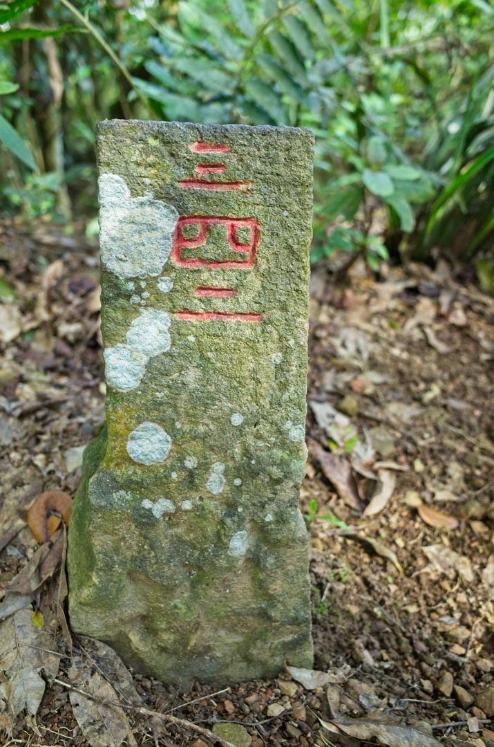 Front side of Pengjixiashan 棚集下山 triangulation marker
