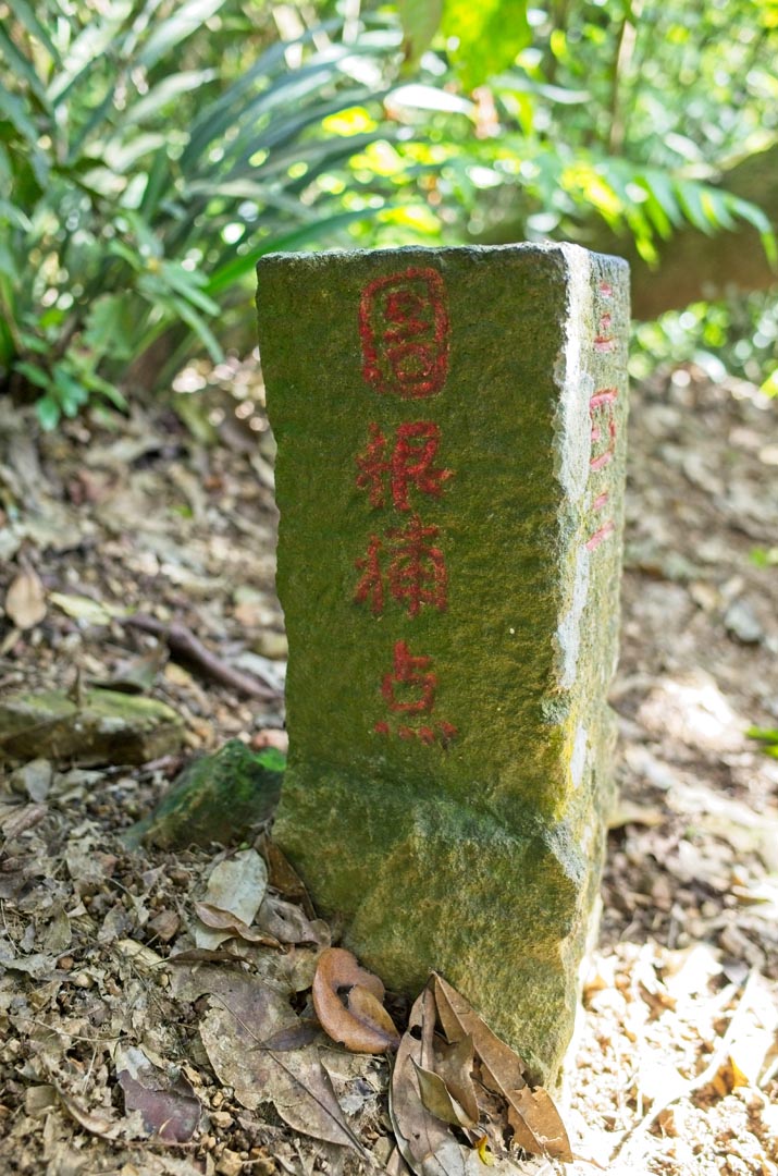 Back of Pengjixiashan 棚集下山 triangulation marker