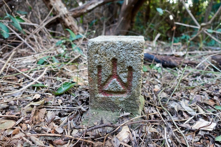 Front side of stone marker from WuTanShan - 武潭山 Peak