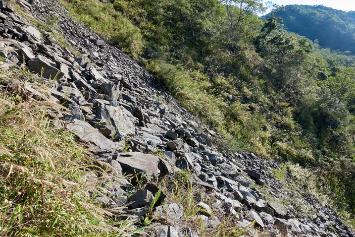 Rocky landslide