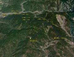 Post featured image - google earth map of hike