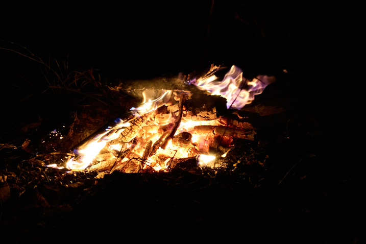 Campfire - black all around the fire