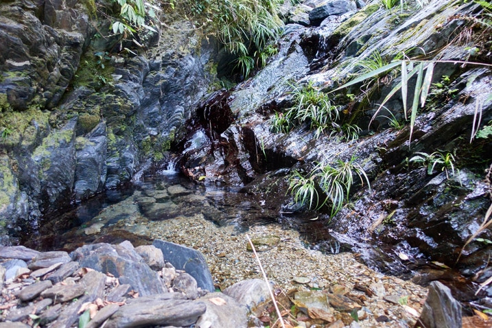 Small pool of water - rocky