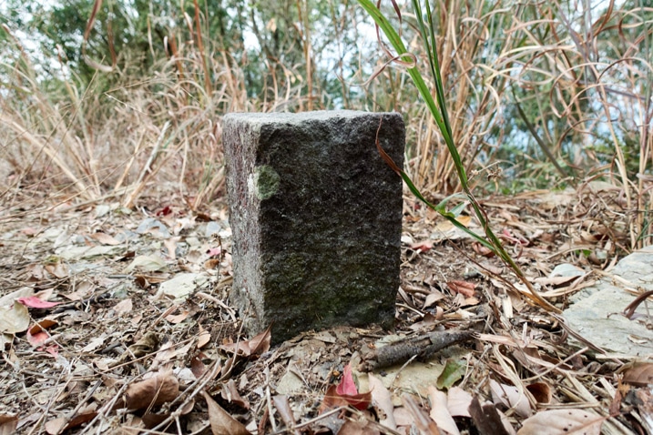 Closeup of triangulation stone for BeiDeWenShanXiFeng - 北德文山西峰