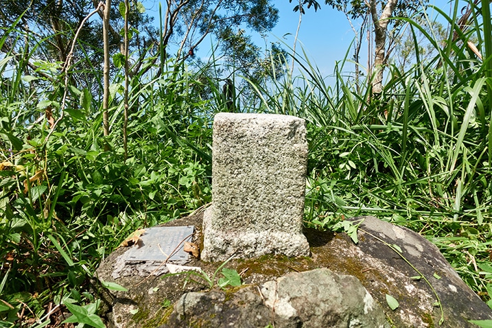 Closeup of PingBuCuoShan - 坪埔厝山 triangulation stone