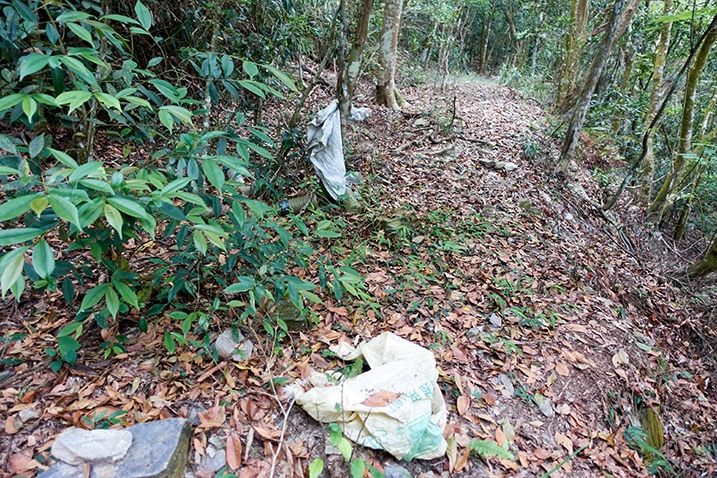 Bottles and garbage on the ground